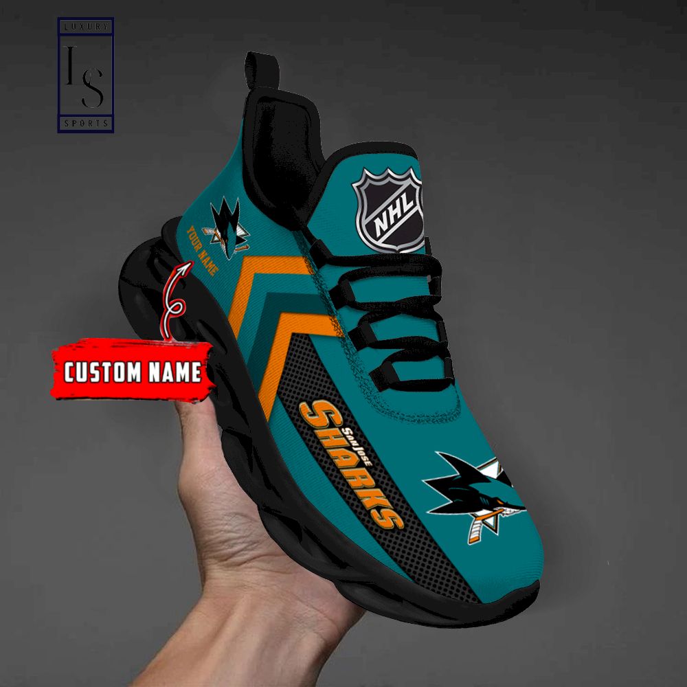 San Jose Sharks NHL Personalized Max Soul Shoes