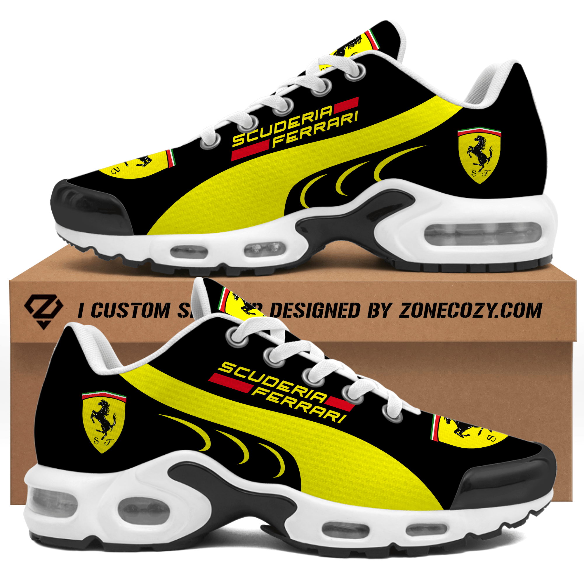 Scuderia Ferrari Motor Sport Team Air Cushion Yellow Sneaker