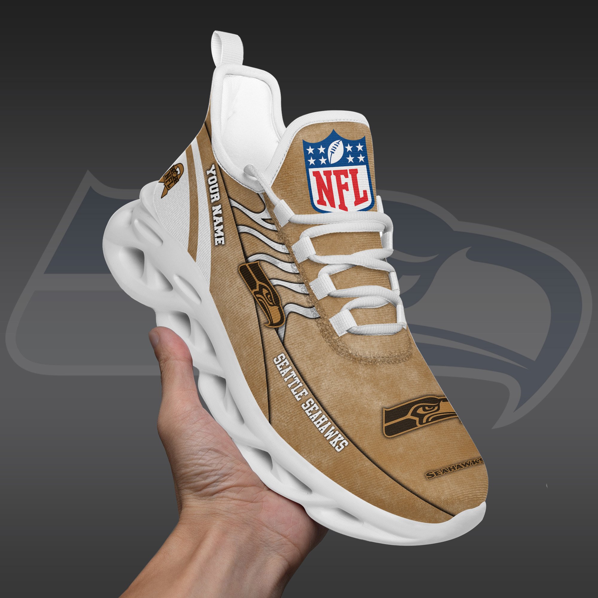 Seattle Seahawks Black Max Soul Shoes 2026 Versions Custom Your Name And Number 264