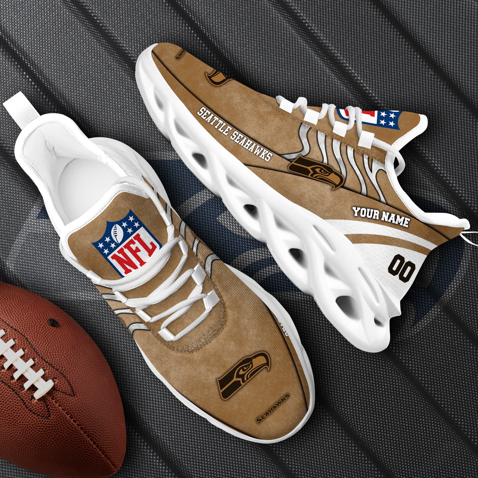 Seattle Seahawks Black Max Soul Shoes 2026 Versions Custom Your Name And Number 264