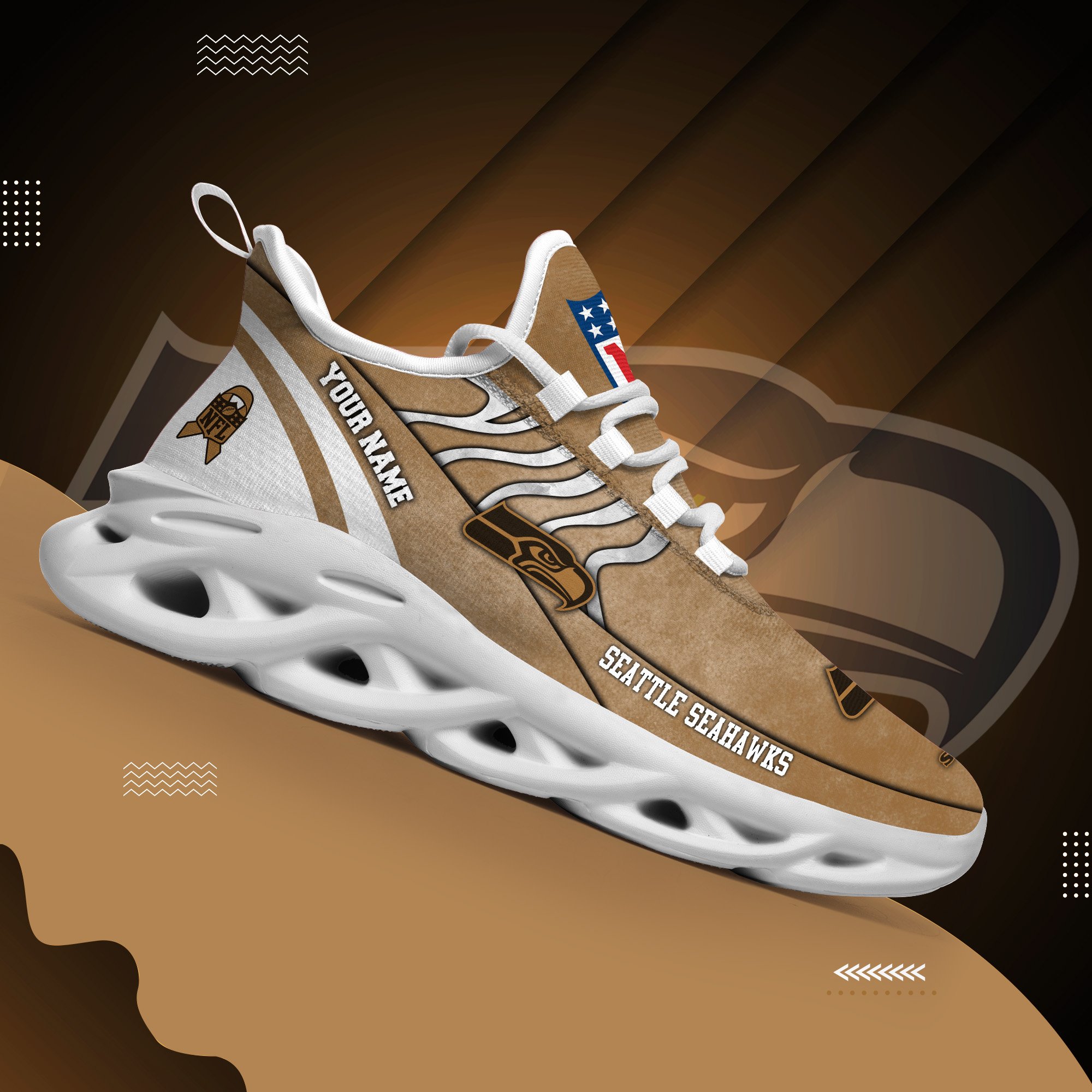 Seattle Seahawks Black Max Soul Shoes 2026 Versions Custom Your Name And Number 264