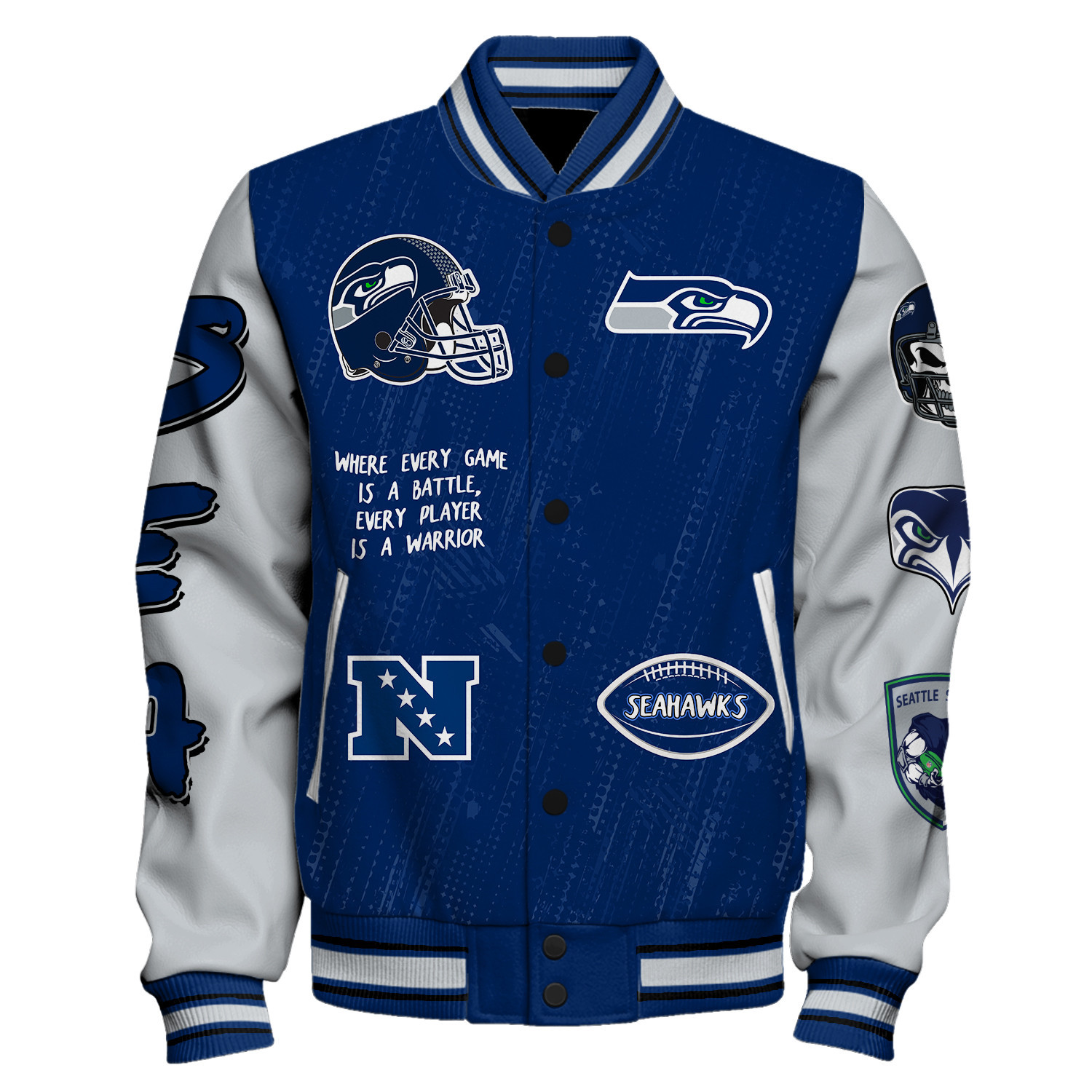 Seattle Seahawks National Football League Conquer Every Field Unisex Varsity Jacket