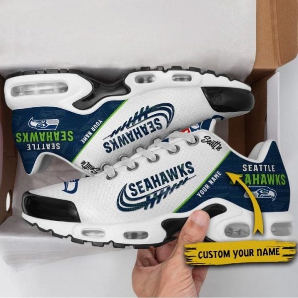 Seattle Seahawks Personalized Name Team Mix Colors Wing Logo TN Shoes Air Cushion Sneakers