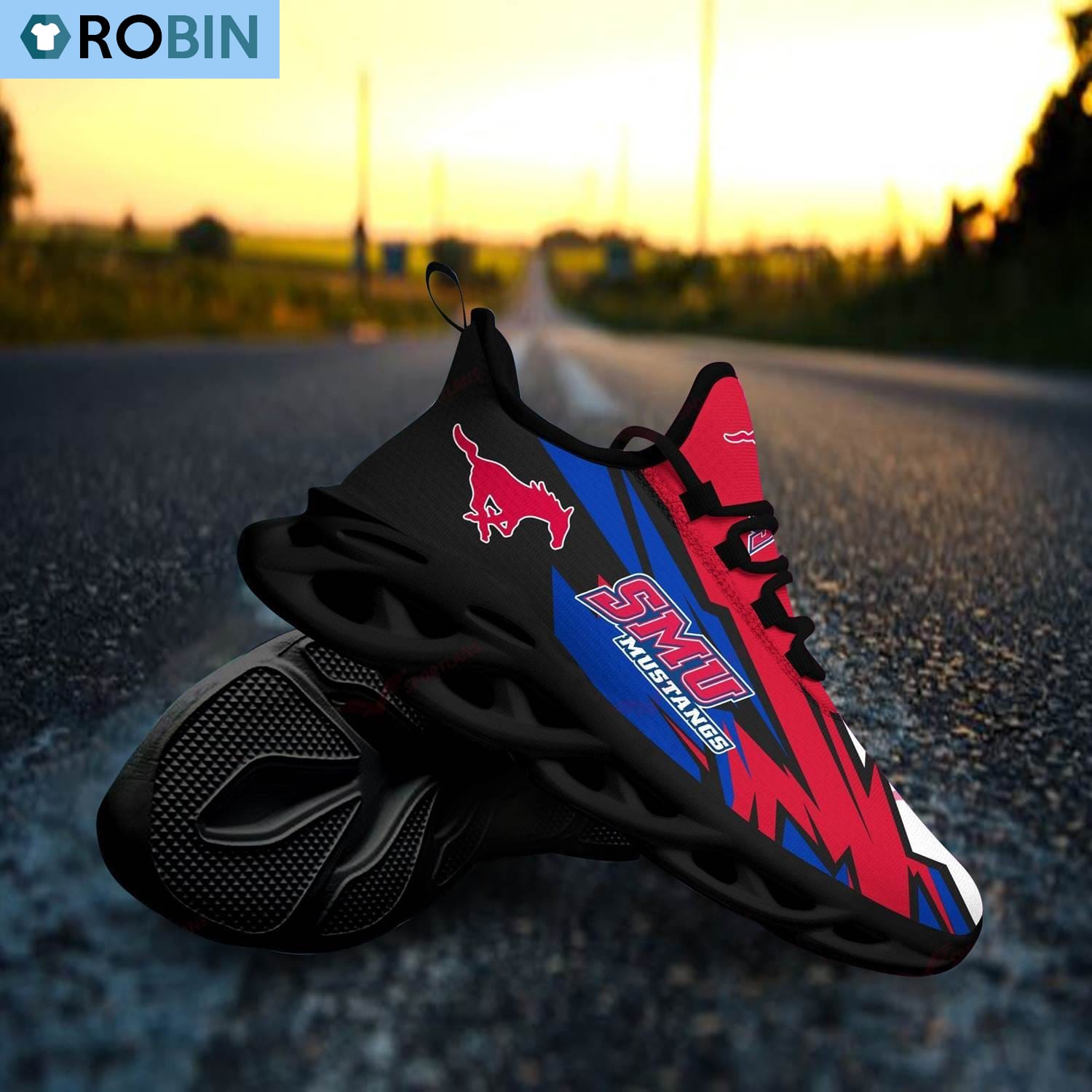SMU Mustangs Sneakers