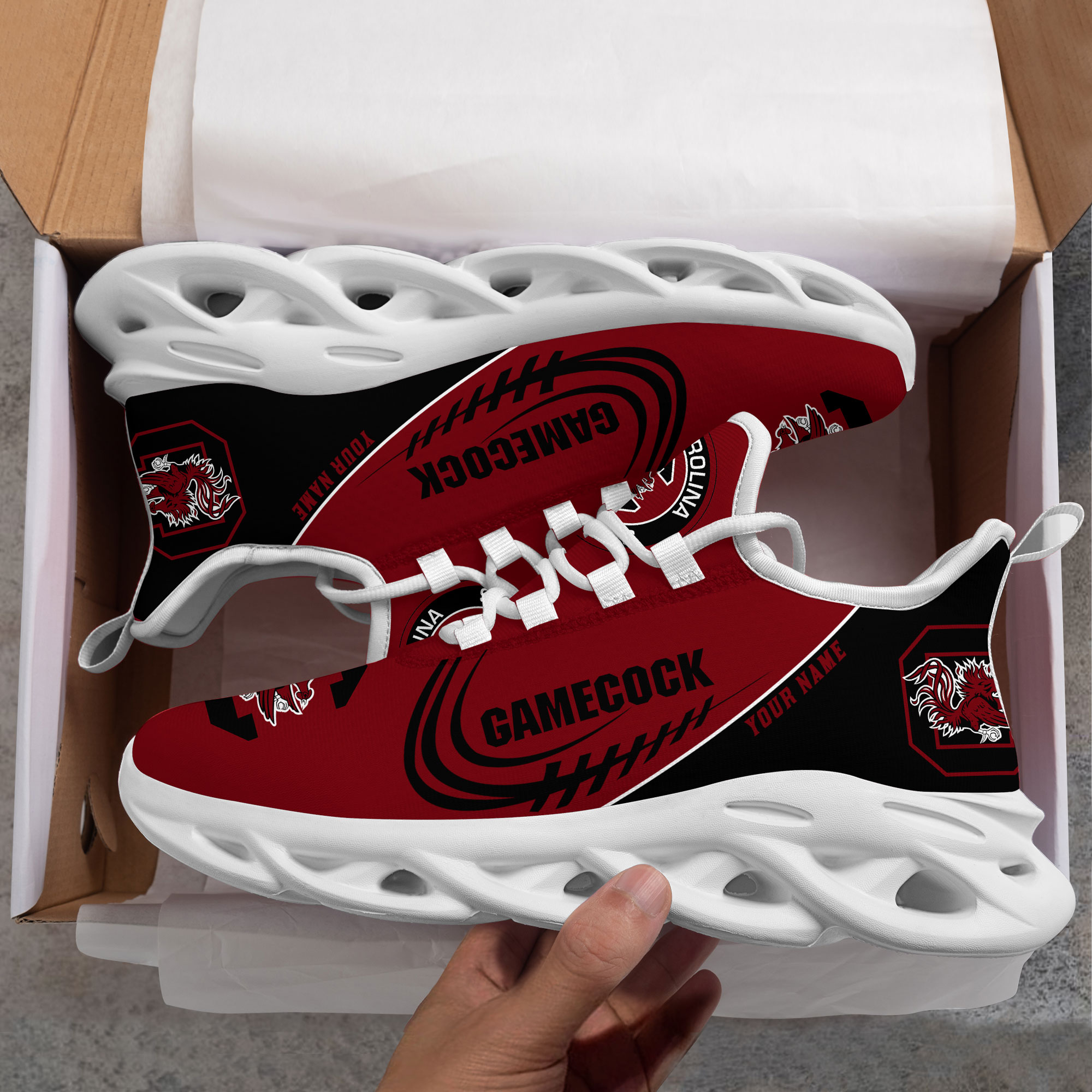 South Carolina Gamecocks PERSONALIZED MAX SOUL SHOES T1