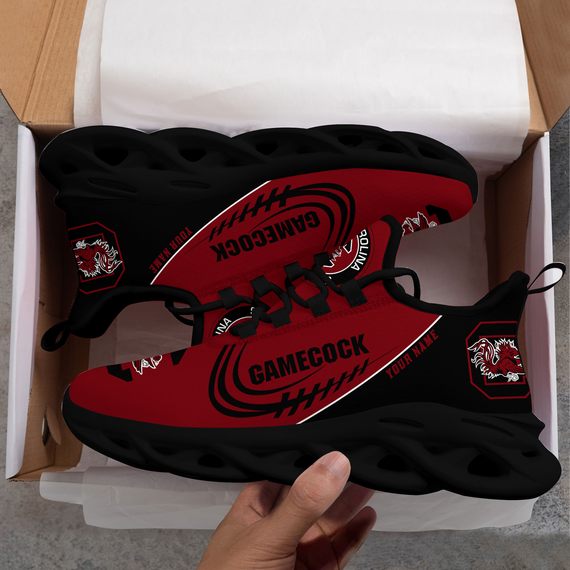 South Carolina Gamecocks PERSONALIZED MAX SOUL SHOES T1