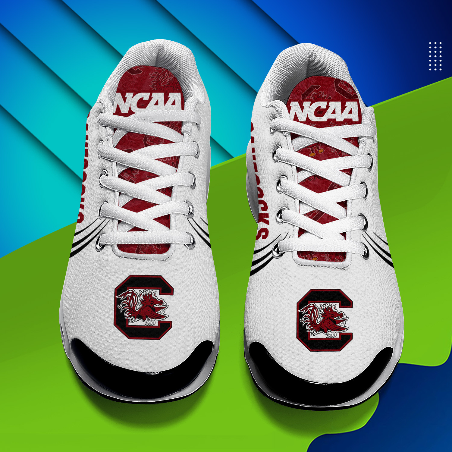 South Carolina Gamecocks Personalized Name Team Logo Mix Colors Zipped Line TN Air Max Shoes Air Cushion Sneakers