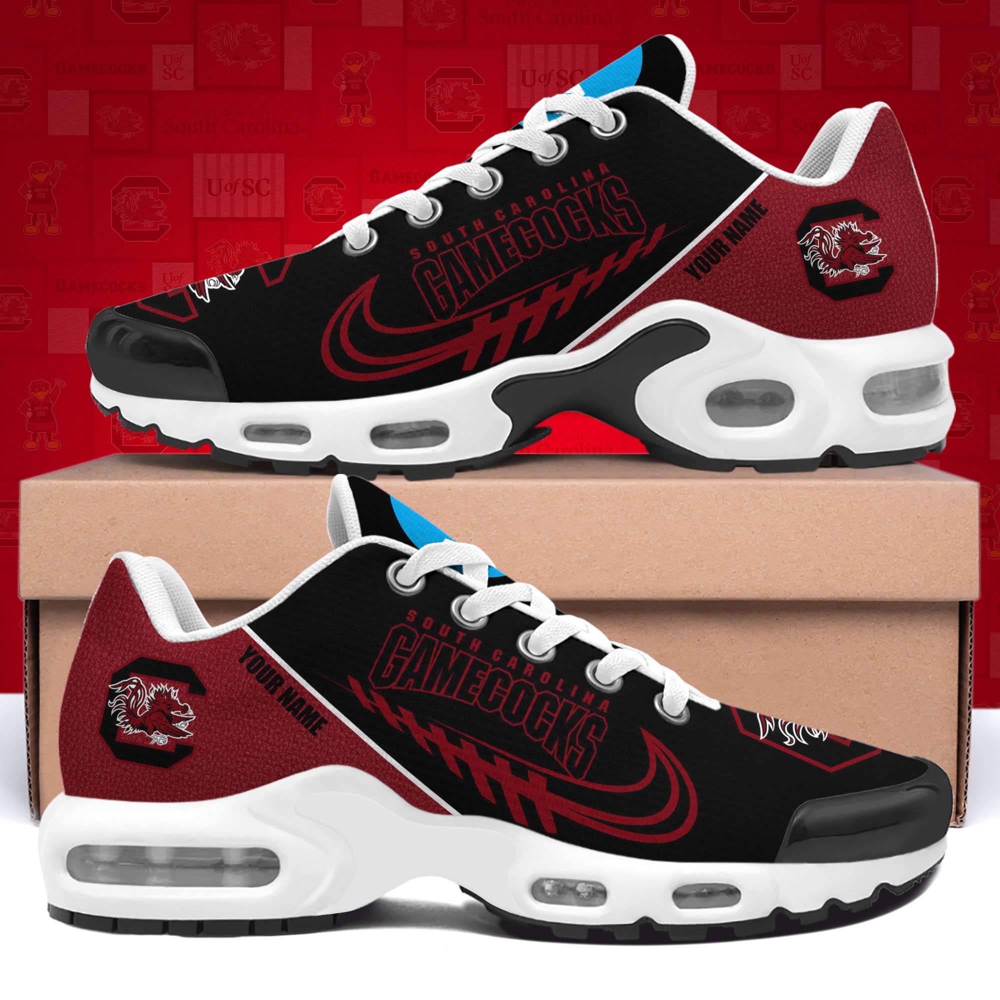 South Carolina Gamecocks TN Shoes Custom Your Name 514