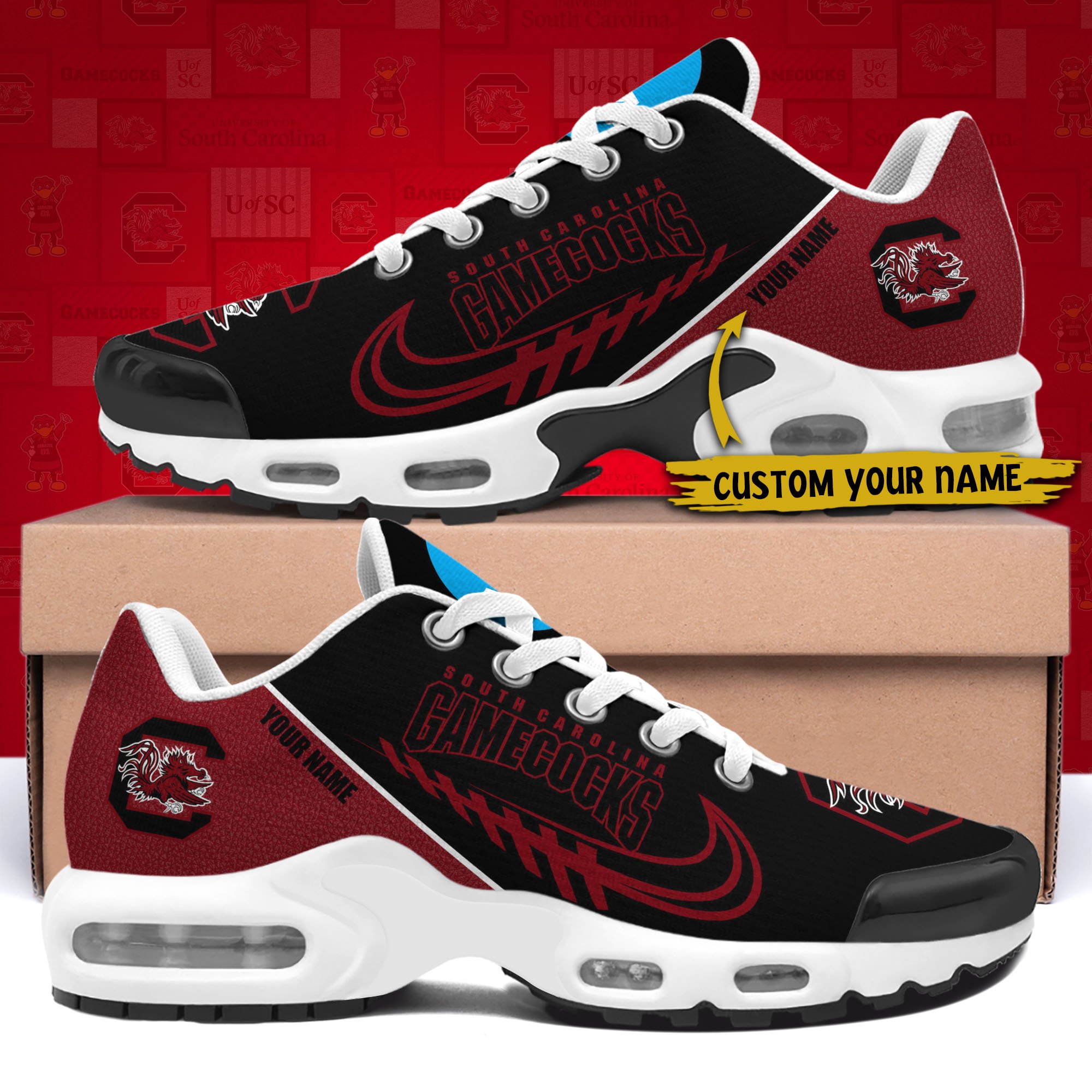 South Carolina Gamecocks TN Shoes Custom Your Name 514