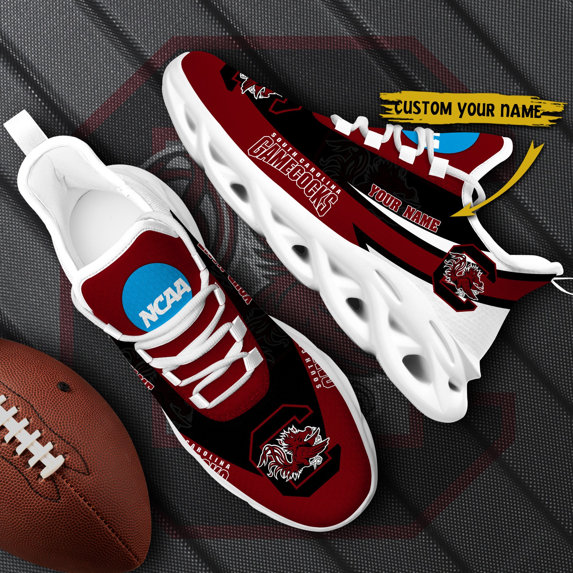 South Carolina Gamecocks White Max Soul Shoes 2026 Versions Custom Your Name, Sports Gift For Fan PH019
