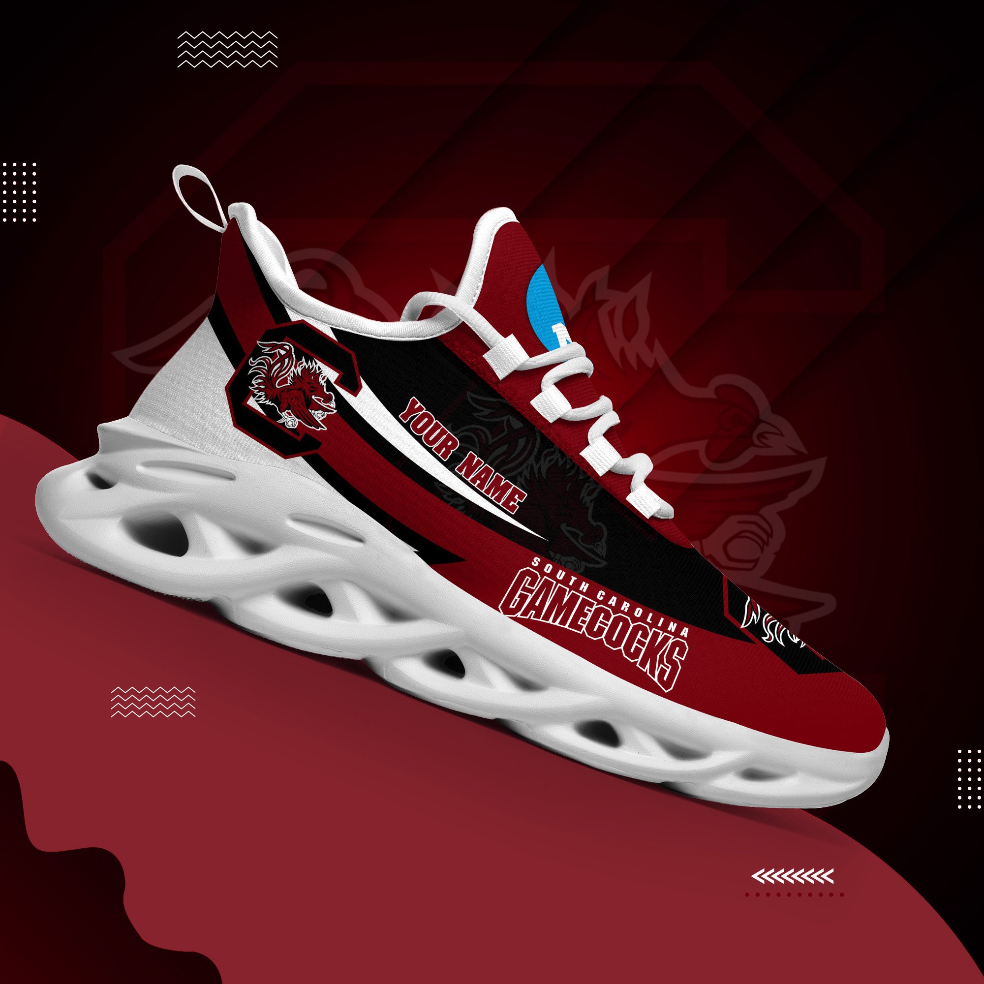 South Carolina Gamecocks White Max Soul Shoes 2026 Versions Custom Your Name, Sports Gift For Fan PH019