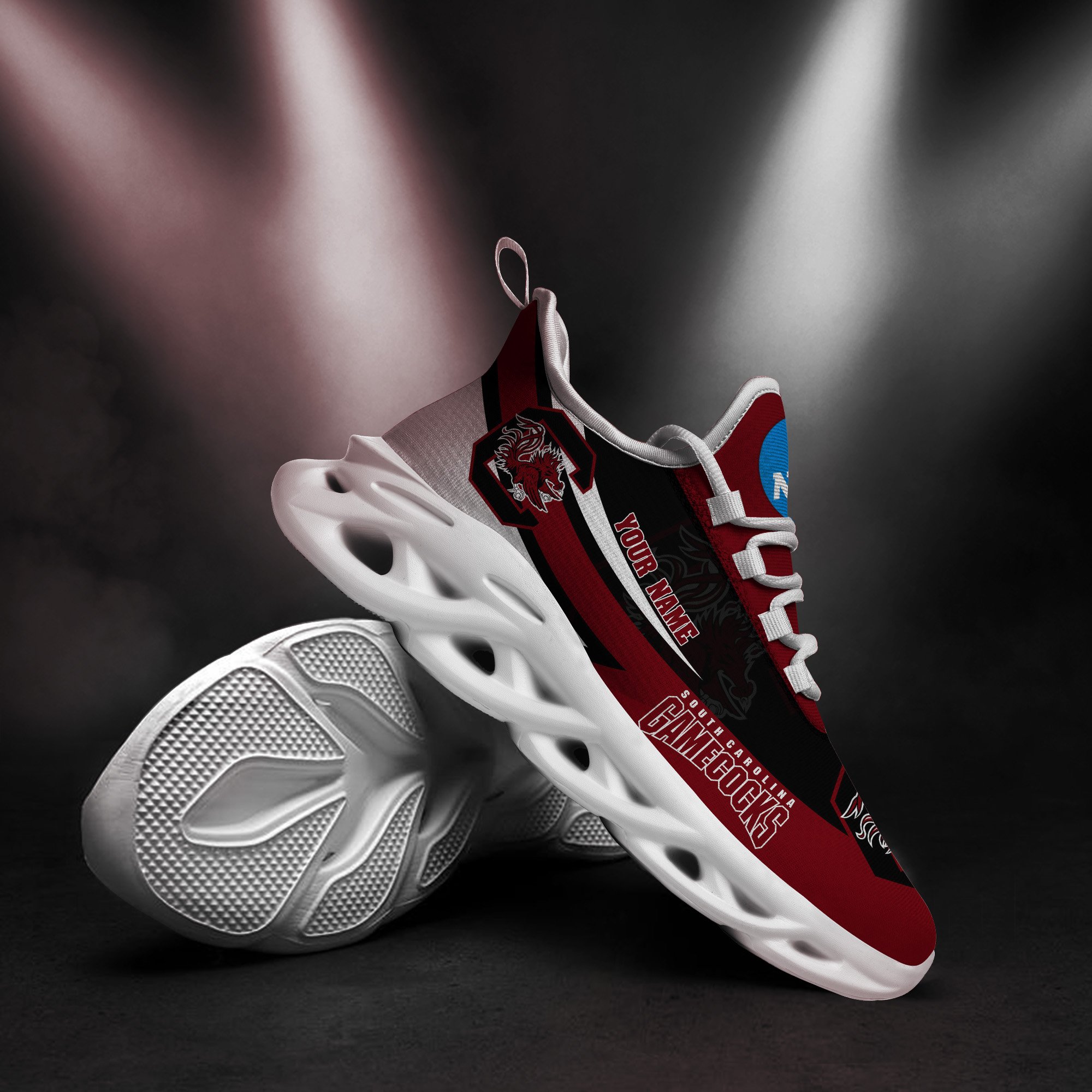 South Carolina Gamecocks White Max Soul Shoes 2026 Versions Custom Your Name, Sports Gift For Fan PH019