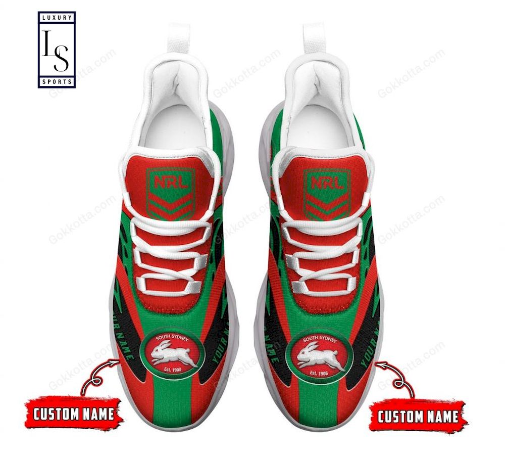 South Sydney Rabbitohs NRL Personalized Max Soul Shoes