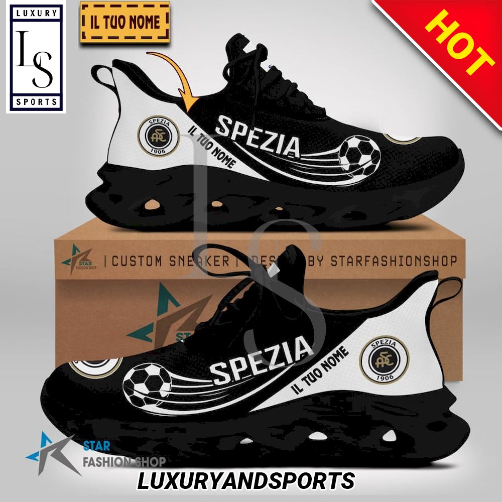 Spezia Calcio Serie A Custom Name Max Soul Shoes