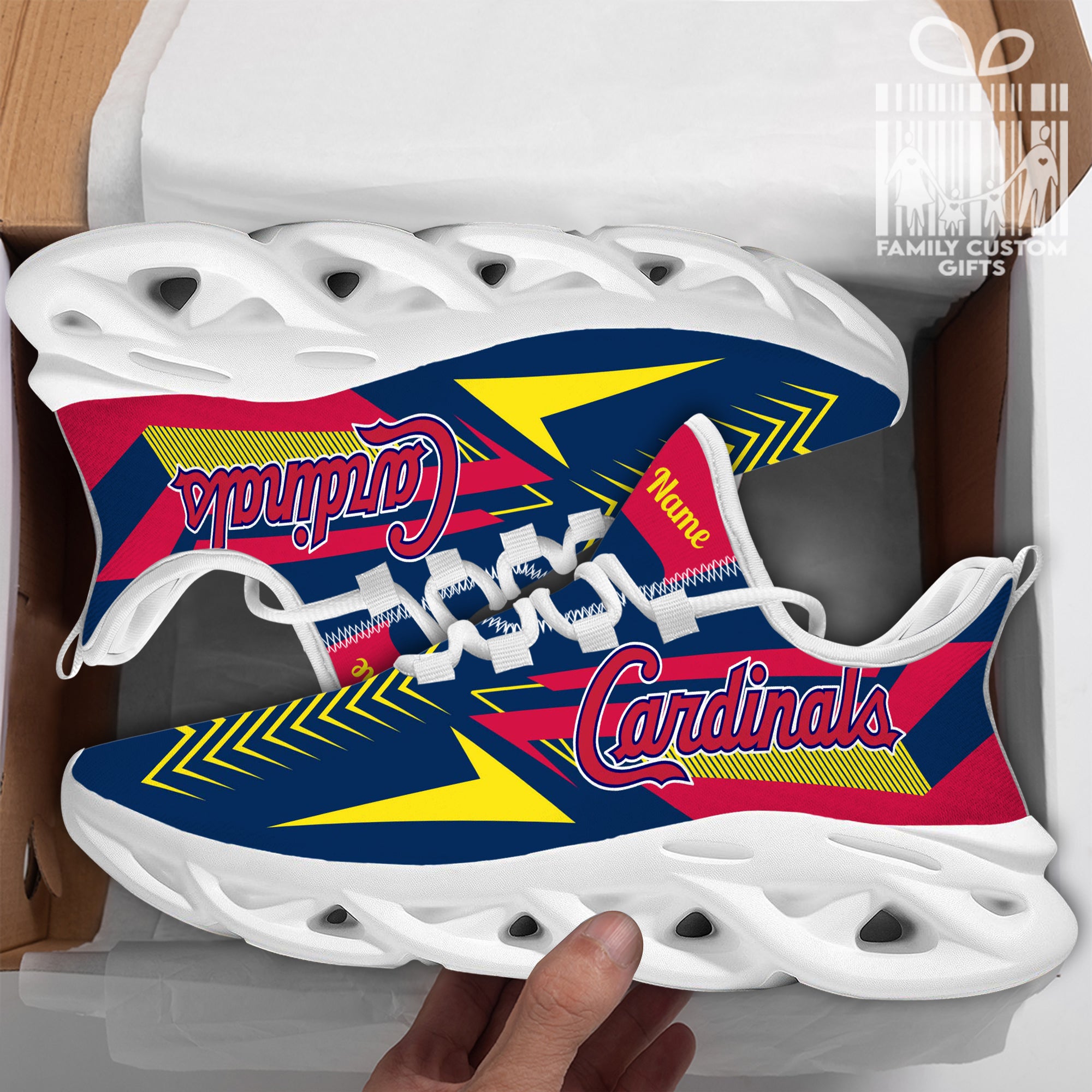 St Louis Cardinals Custom Baseball Personalized Max Soul Sneakers Running Sport Shoes for Men Women