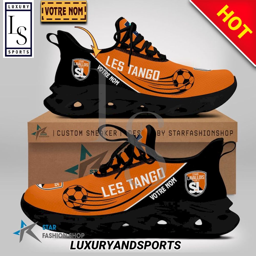 Stade Lavallois Ligue 2 Custom Name Max Soul Shoes