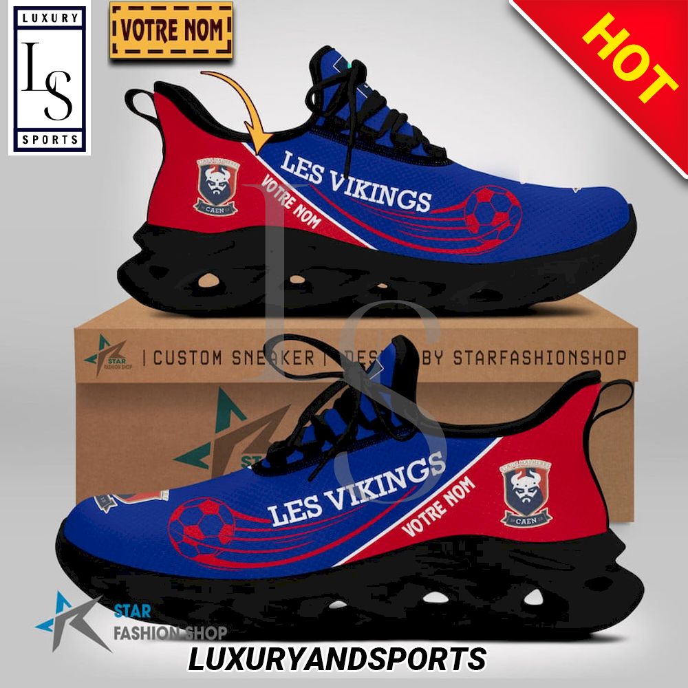 Stade Malherbe Caen Ligue 2 Custom Name Max Soul Shoes
