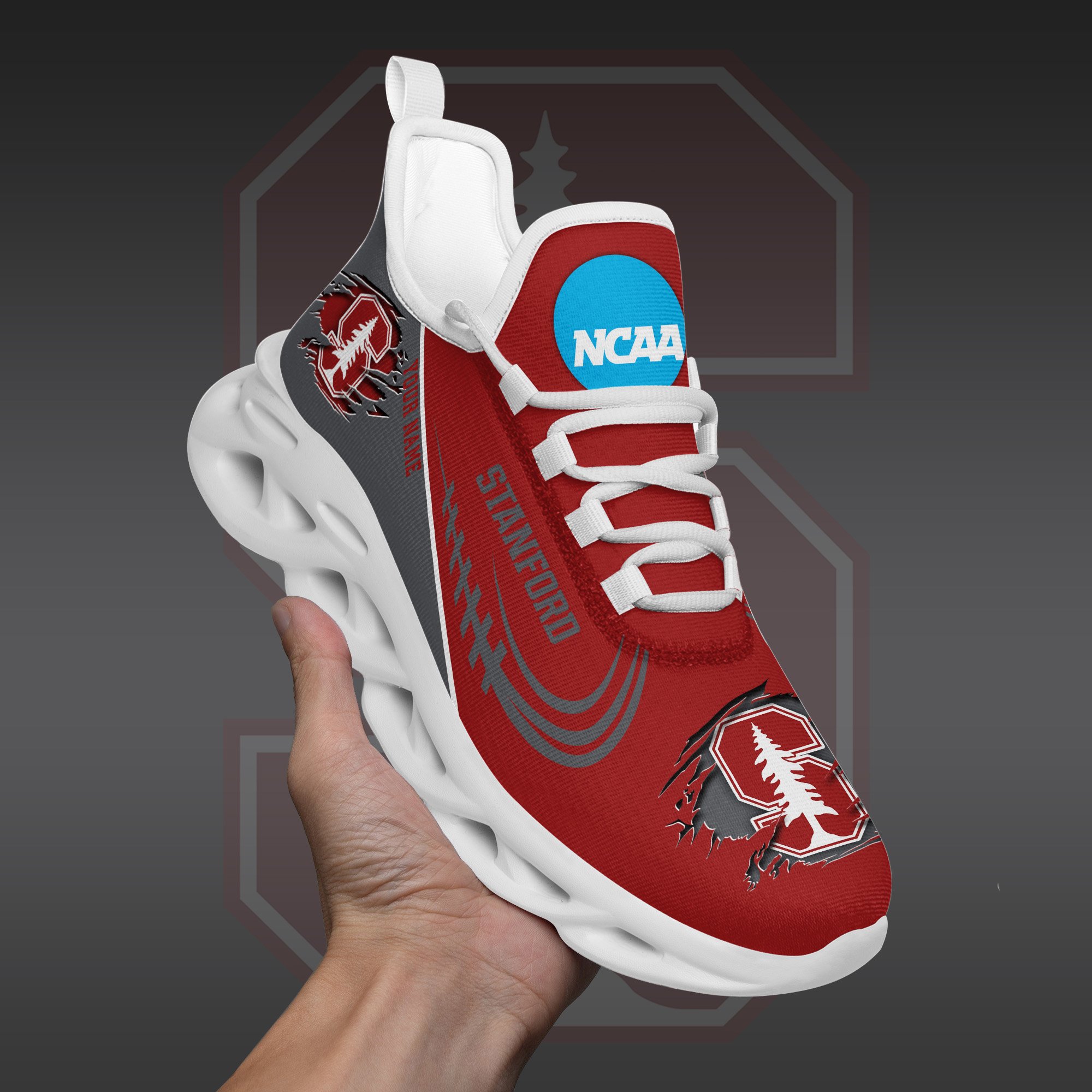 Stanford Cardinal Black Max Soul Shoes 2026 Versions Custom Name 016