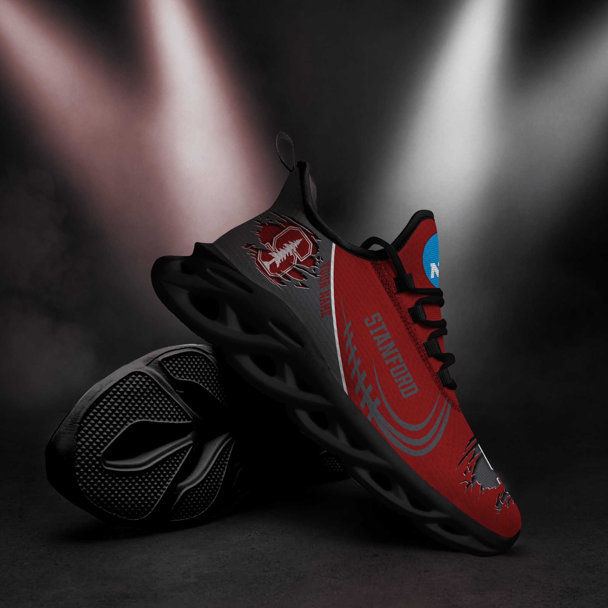 Stanford Cardinal Black Max Soul Shoes 2026 Versions Custom Name 016