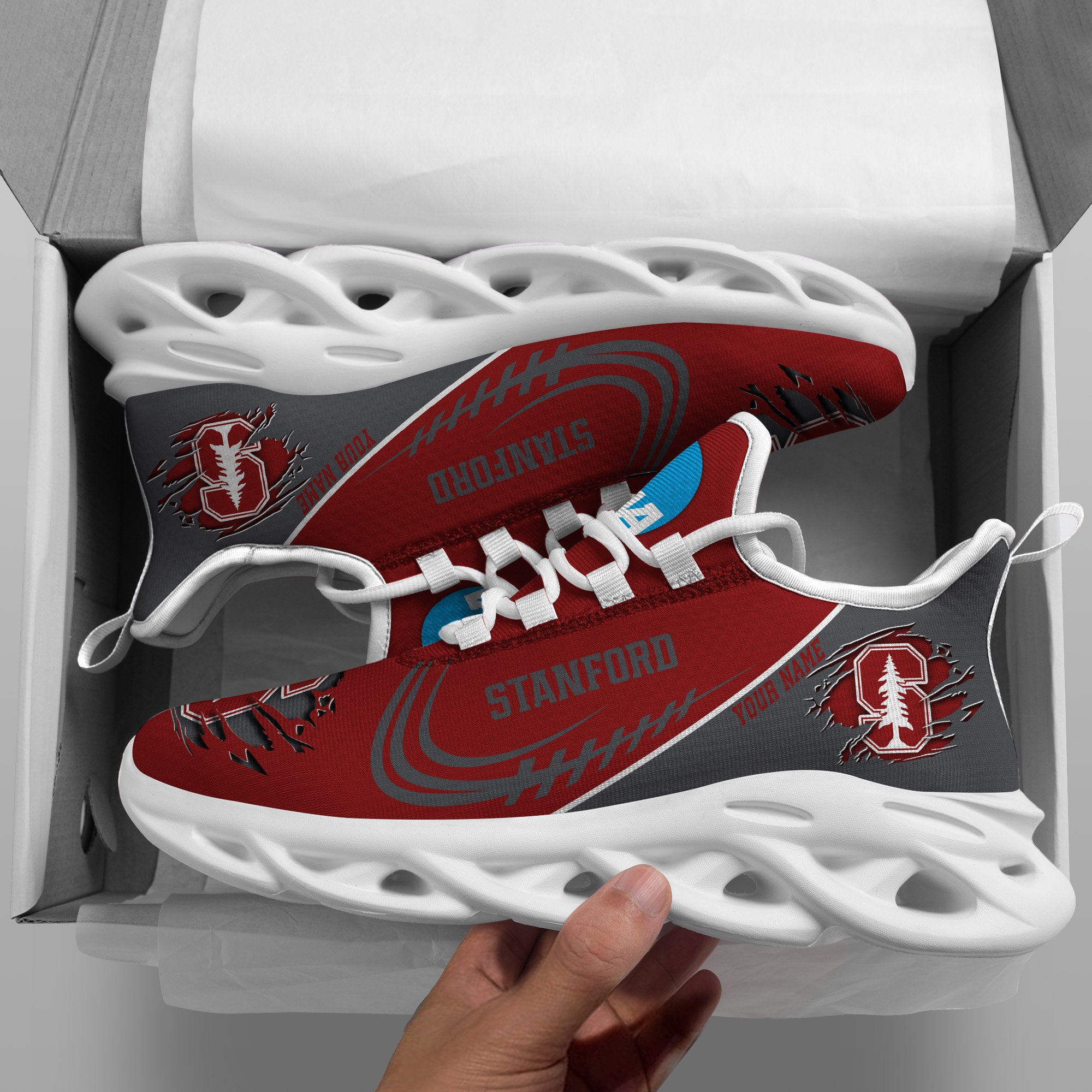 Stanford Cardinal Black Max Soul Shoes 2026 Versions Custom Name 016
