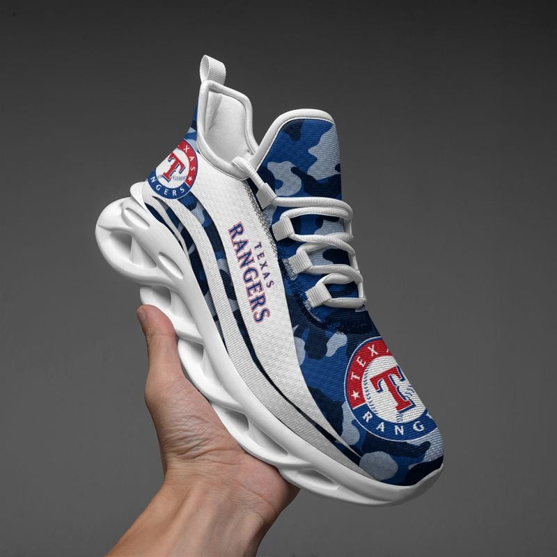 StockteeTexas Rangers Camo Pattern Max Soul Shoes NEW019760