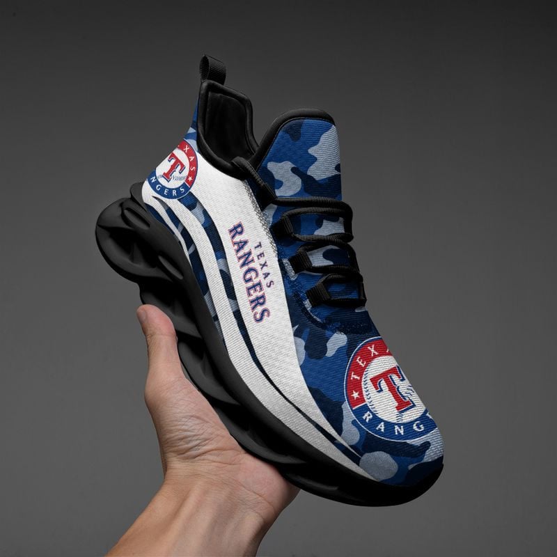 StockteeTexas Rangers Camo Pattern Max Soul Shoes NEW019760