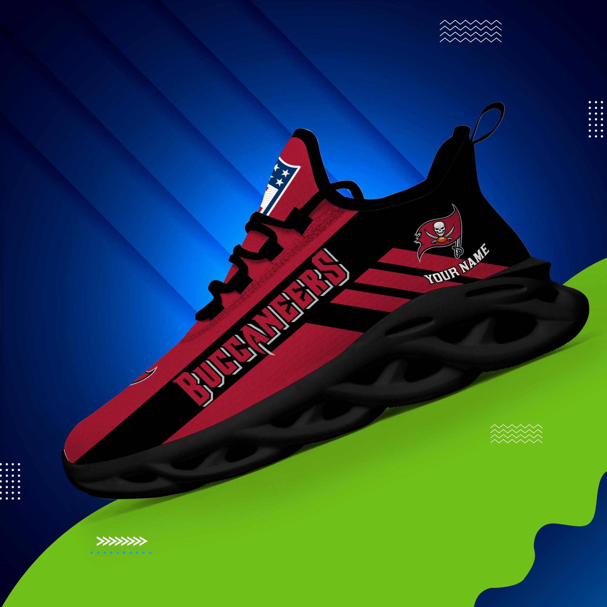 Tampa Bay Buccaneers Black Max Soul Shoes 2026 Versions Custom Name 635