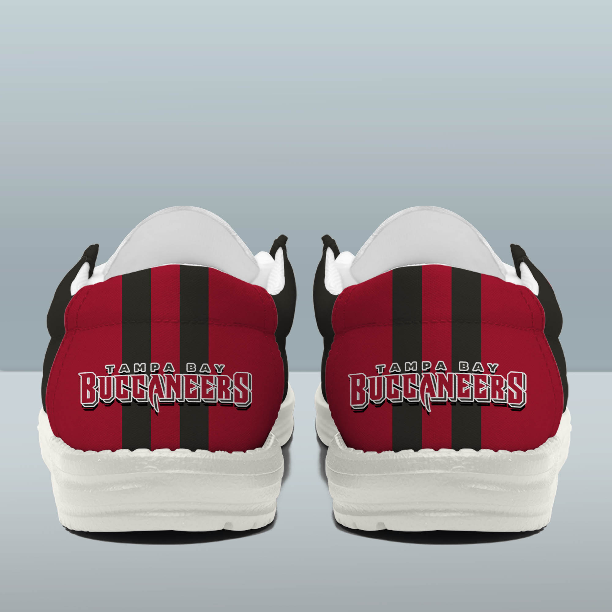 Tampa Bay Buccaneers Team White Canvas Loafer Shoes Personalized Your Name
