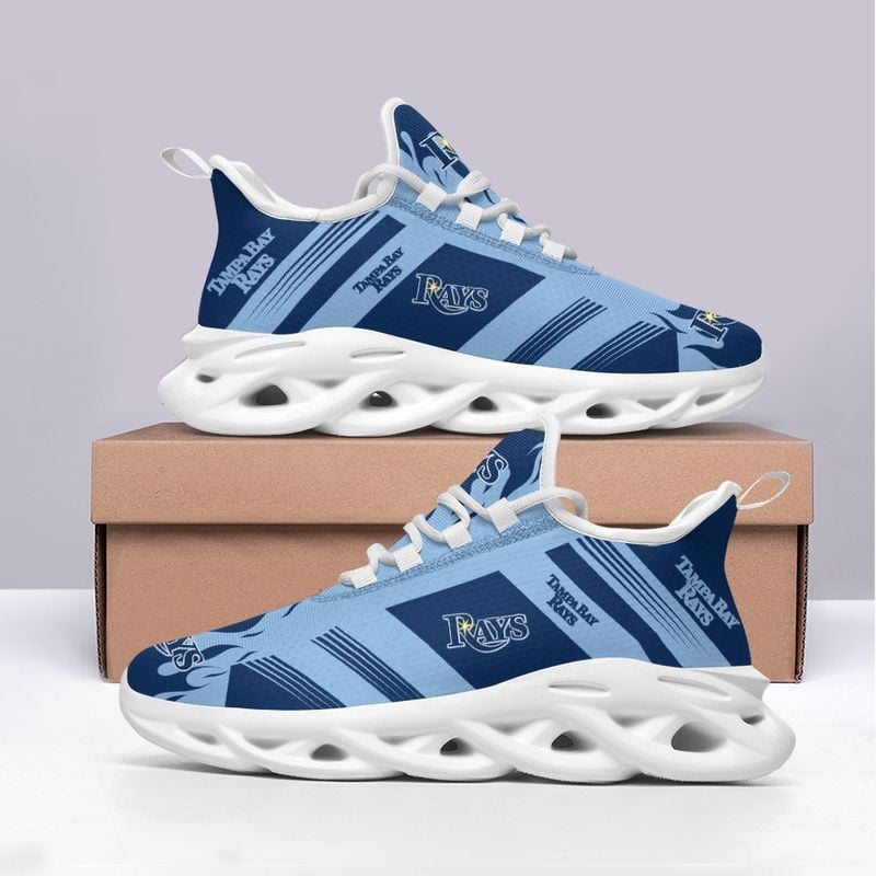 Tampa Bay Rays Stripe and Fire Pattern Max Soul Shoes NEW019659