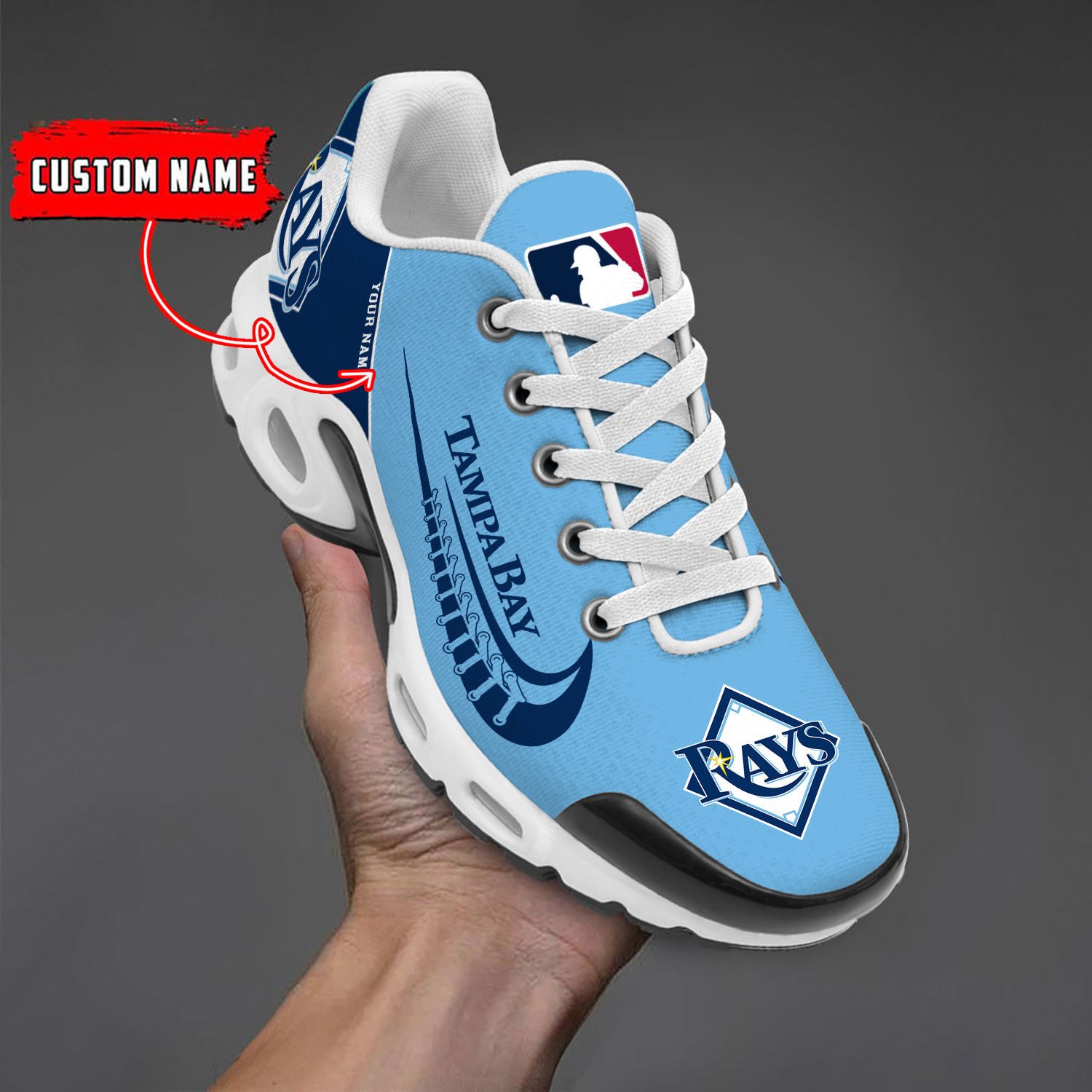 Tampa Bay Rays Team Logo Baseball God Wings Air Max Shoes Sneaker