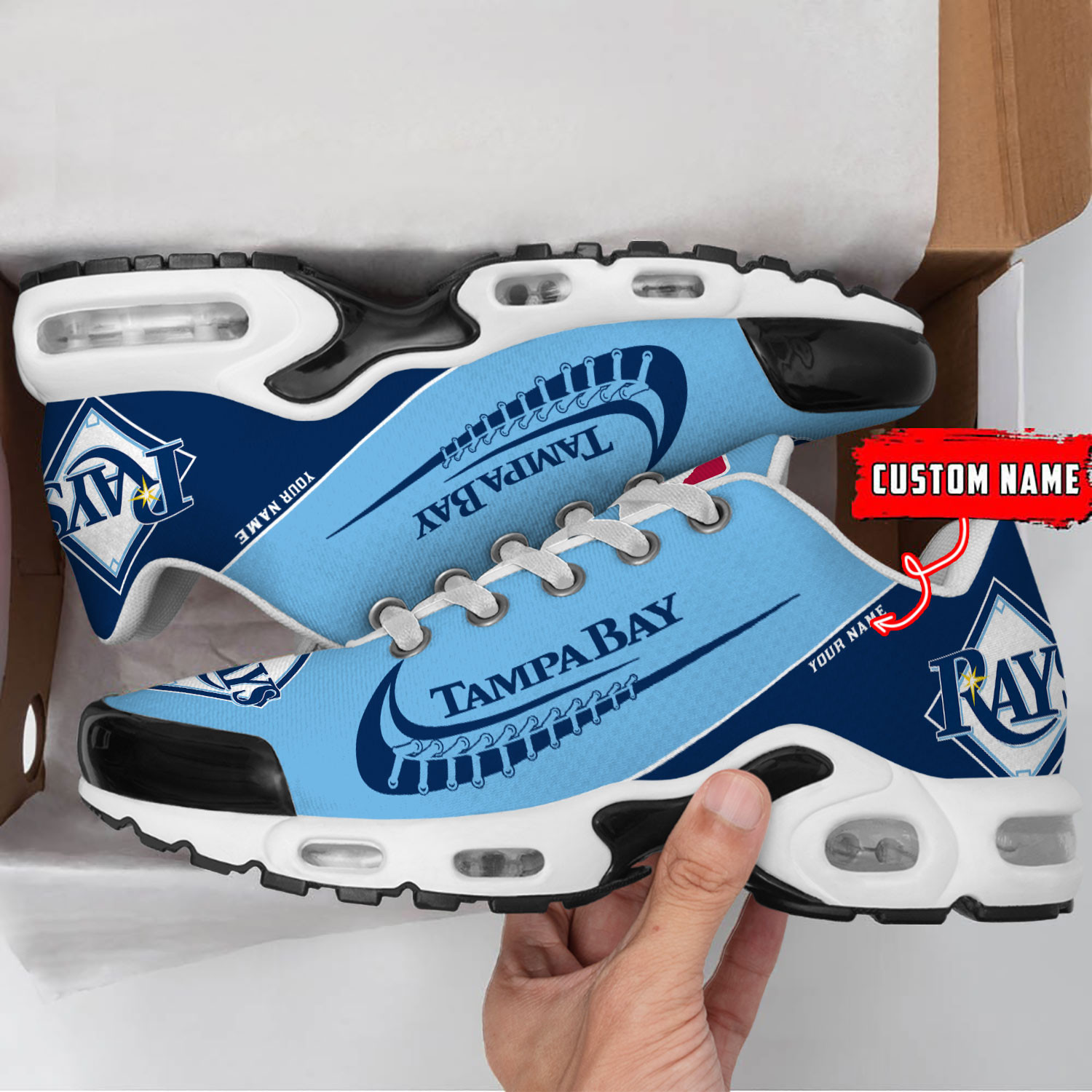 Tampa Bay Rays Team Logo Baseball God Wings Air Max Shoes Sneaker
