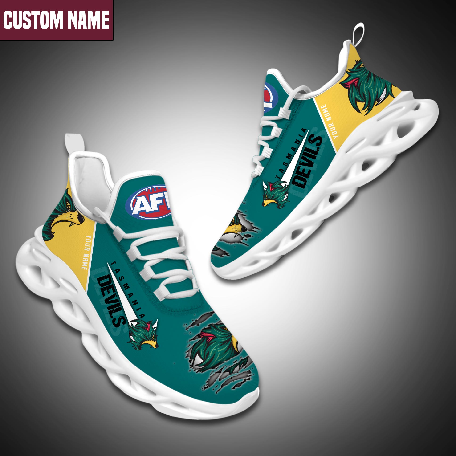 Tasmania Devils AFL Sneakers Custom Shoes