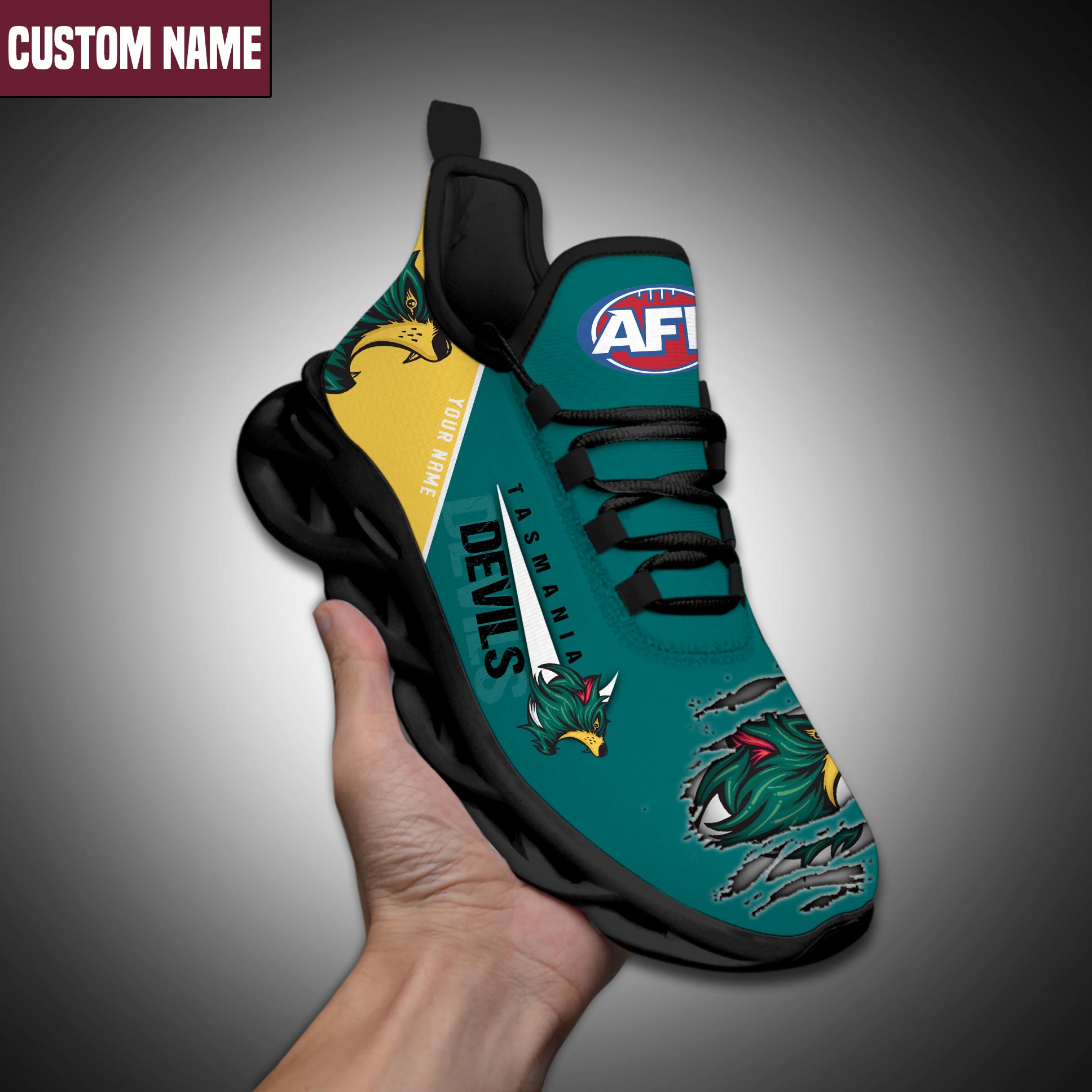 Tasmania Devils AFL Sneakers Custom Shoes