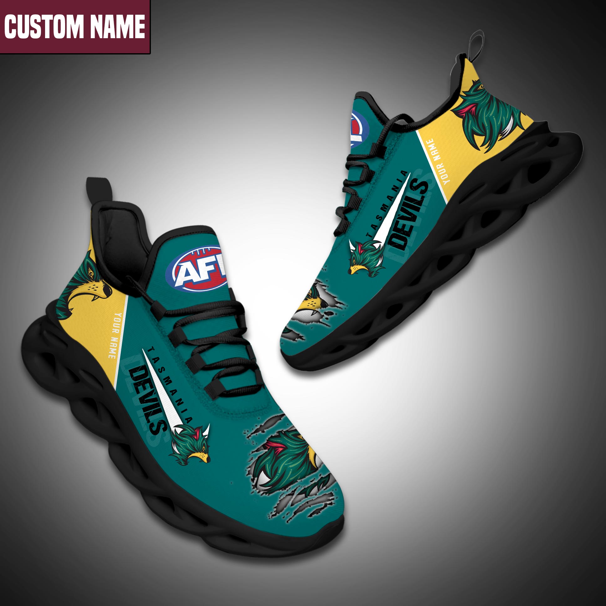 Tasmania Devils AFL Sneakers Custom Shoes