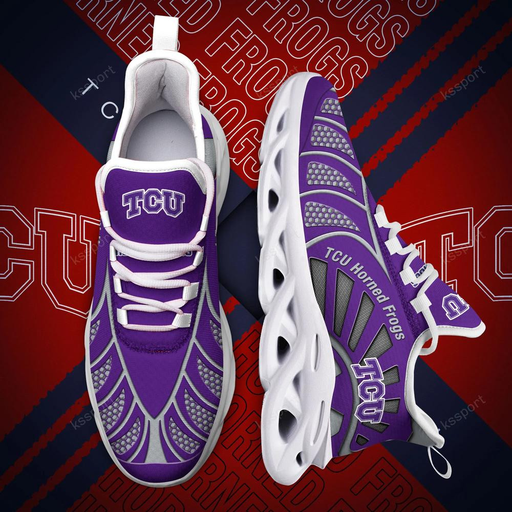 TCU Horned Frogs Max Soul Clunky, Black And White Running Shoes