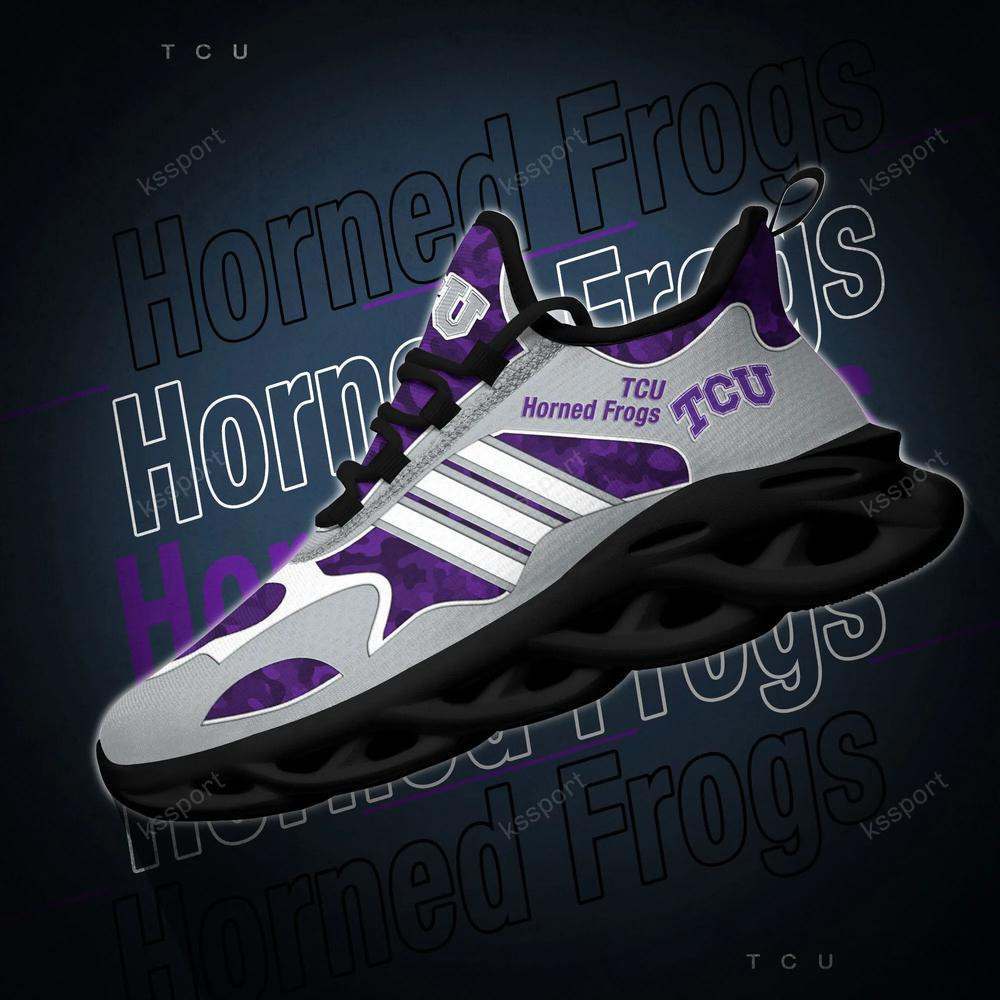 TCU Horned Frogs Max Soul Clunky, Camo Running Sneakers For Fan Ever