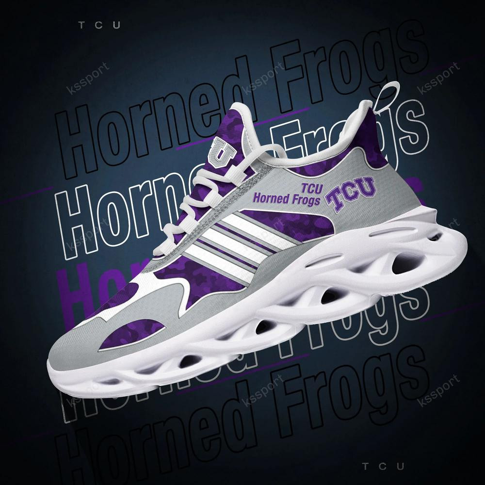 TCU Horned Frogs Max Soul Clunky, Camo Running Sneakers For Fan Ever
