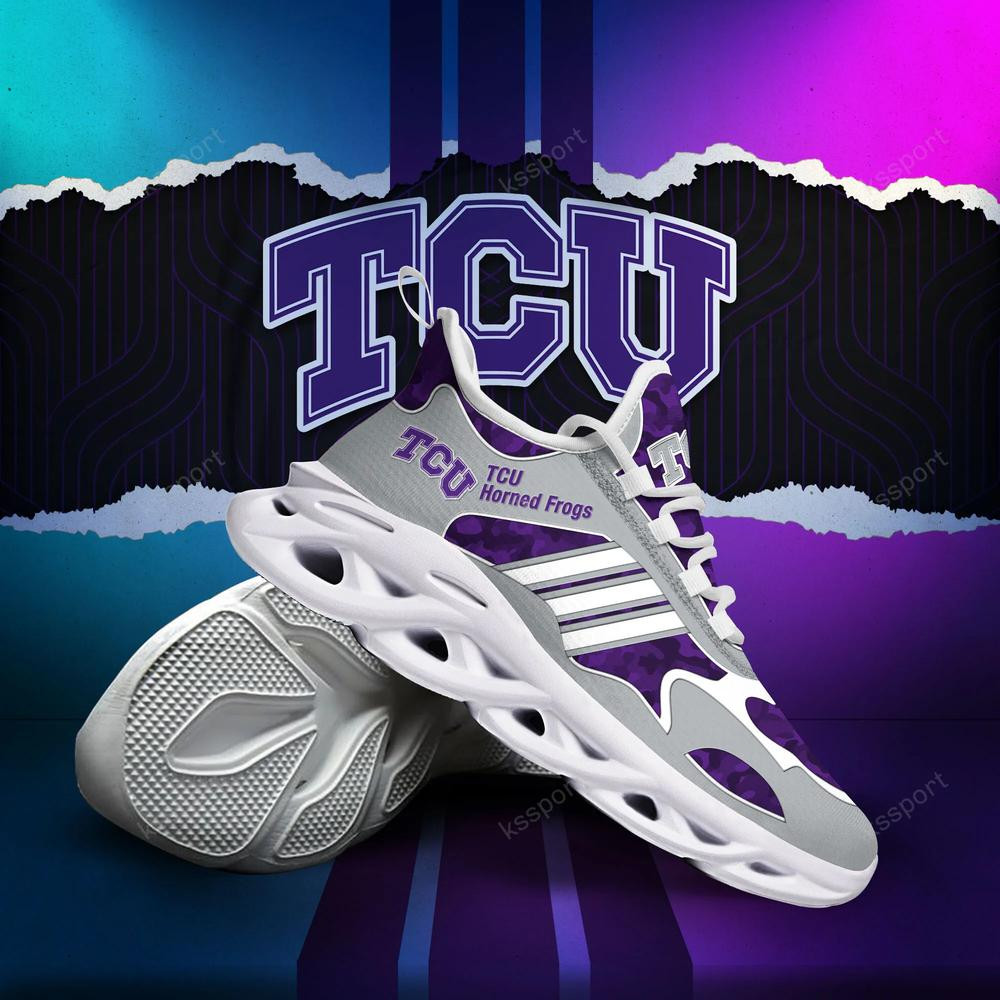 TCU Horned Frogs Max Soul Clunky, Camo Running Sneakers For Fan Ever