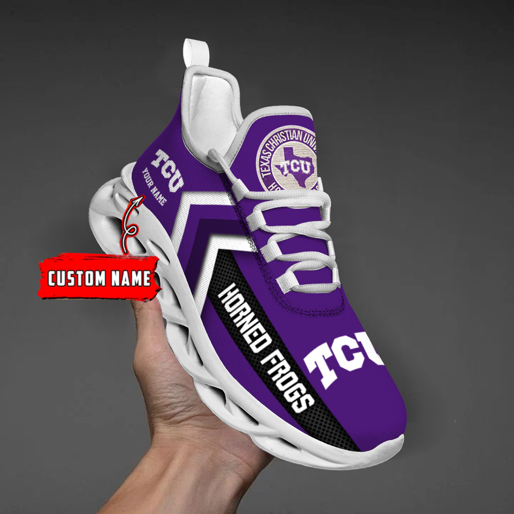 TCU Horned Frogs Personalized Custom Name Max Soul Shoes DS003