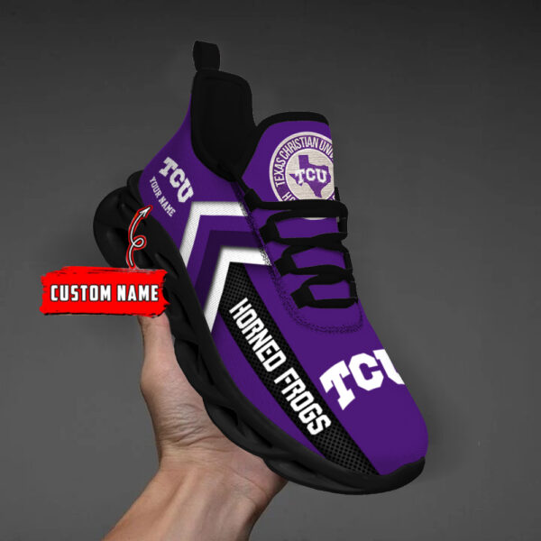 TCU Horned Frogs Personalized Custom Name Max Soul Shoes DS003