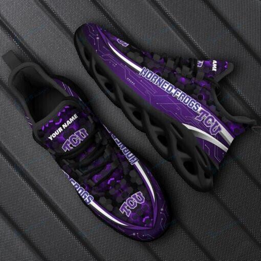 TCU Horned Frogs Personalized Max Soul YZ Running Sneakers 106