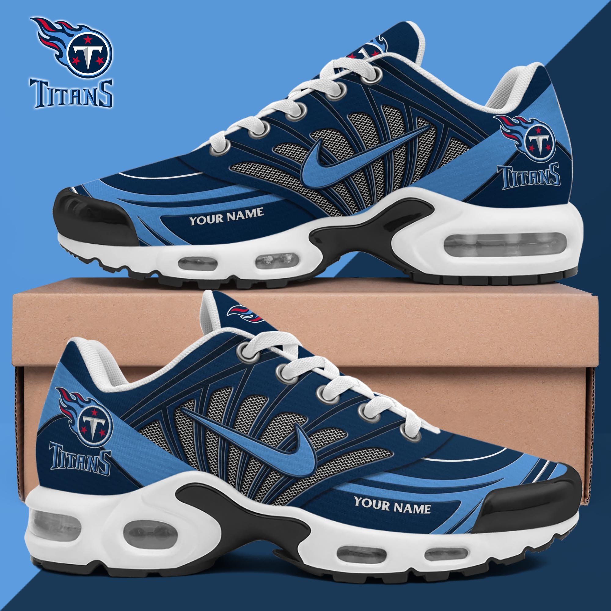 Tennessee Titans TN Shoes 2026 Version Custom Name 919