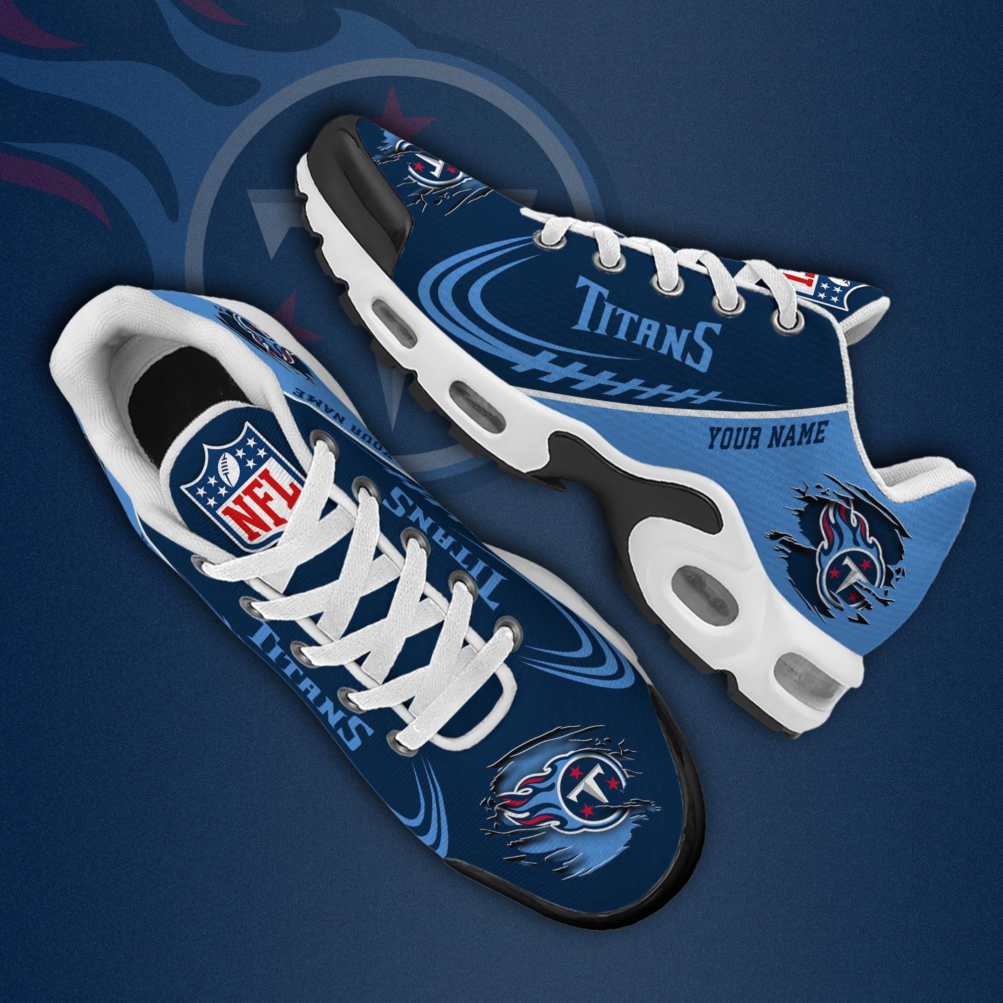 Tennessee Titans TN Shoes 2026 Version Custom Name