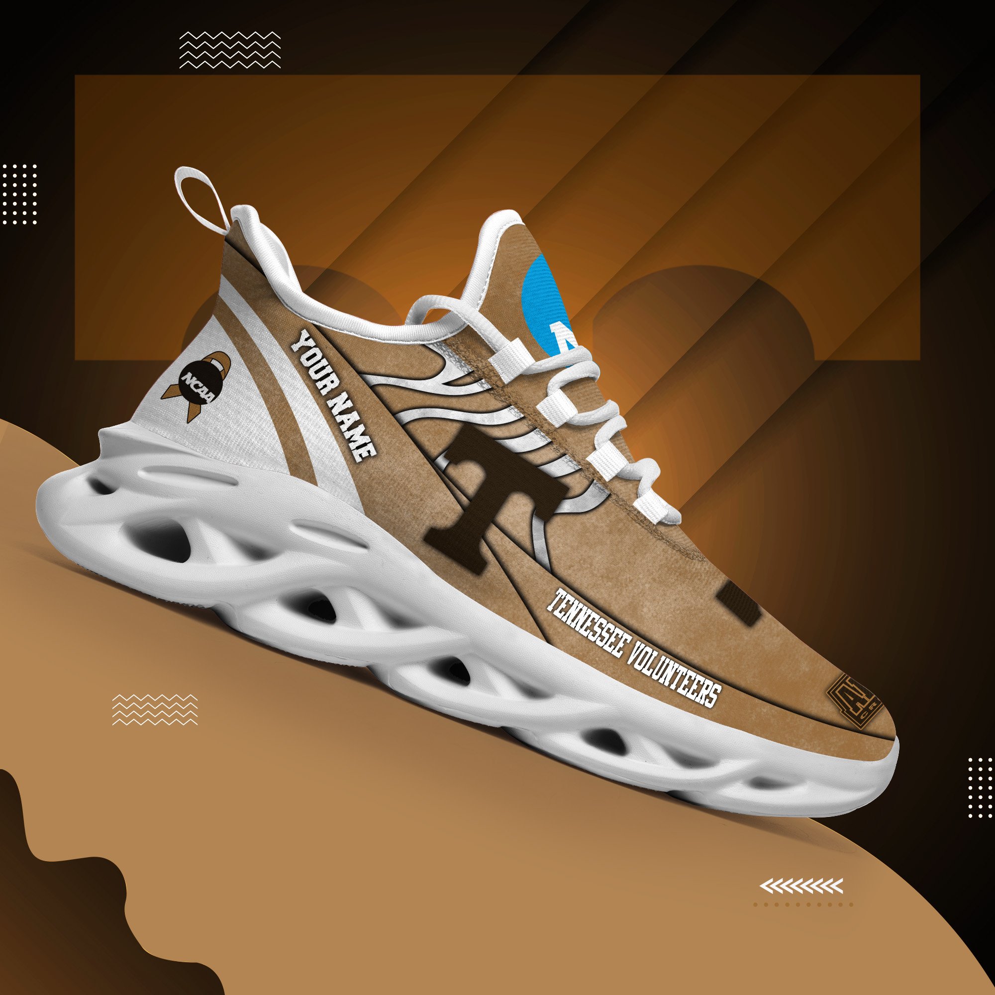 Tennessee Volunteers Black Max Soul Shoes 2026 Versions Custom Your Name And Number 312