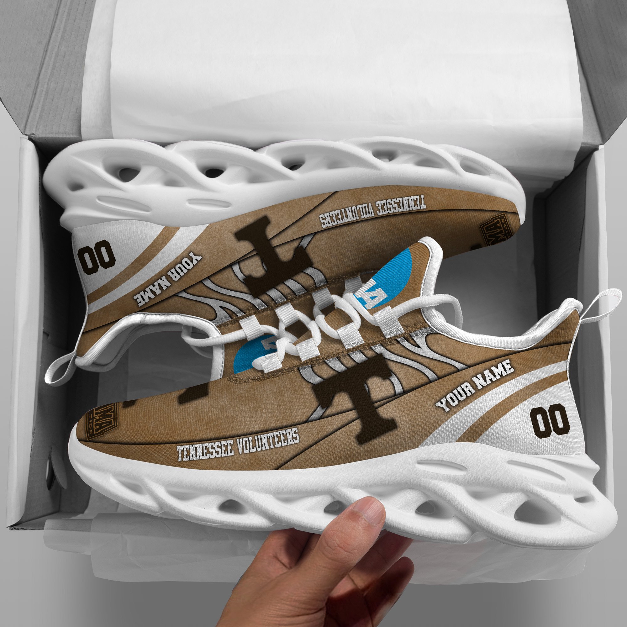 Tennessee Volunteers Black Max Soul Shoes 2026 Versions Custom Your Name And Number 312