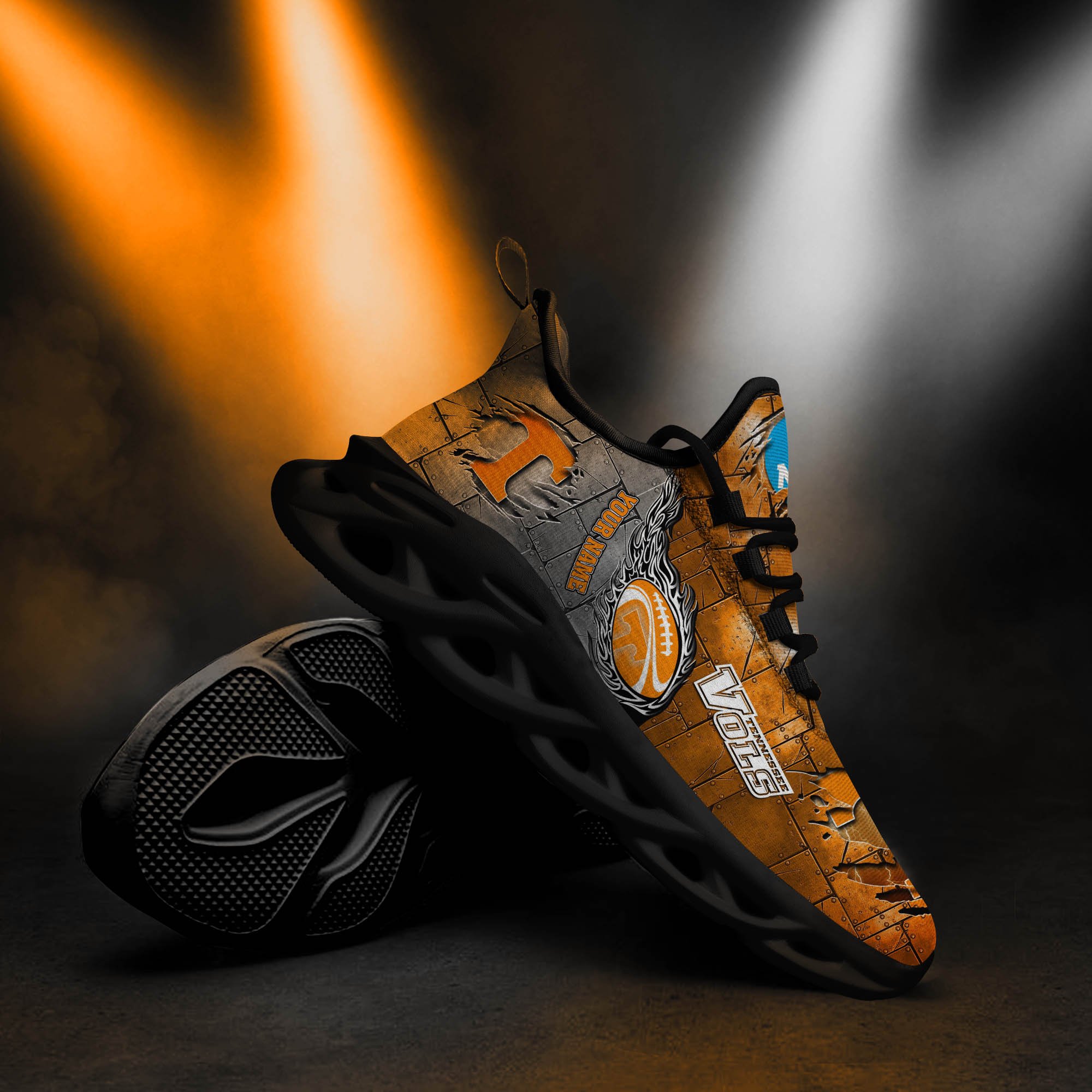 Tennessee Volunteers Black Max Soul Shoes 2026 Versions, White Max Soul Shoes Custom Your Name PH879