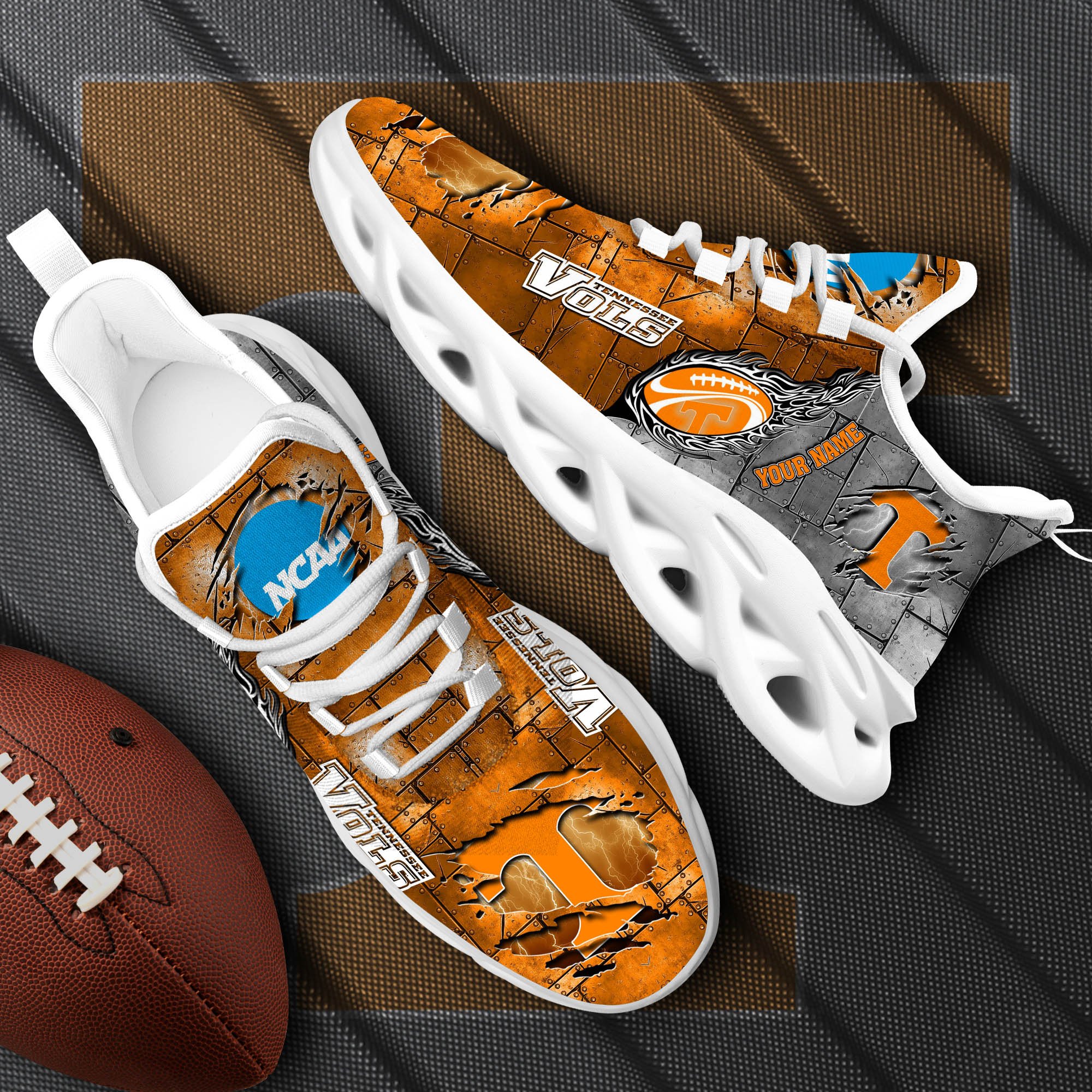 Tennessee Volunteers Black Max Soul Shoes 2026 Versions, White Max Soul Shoes Custom Your Name PH879