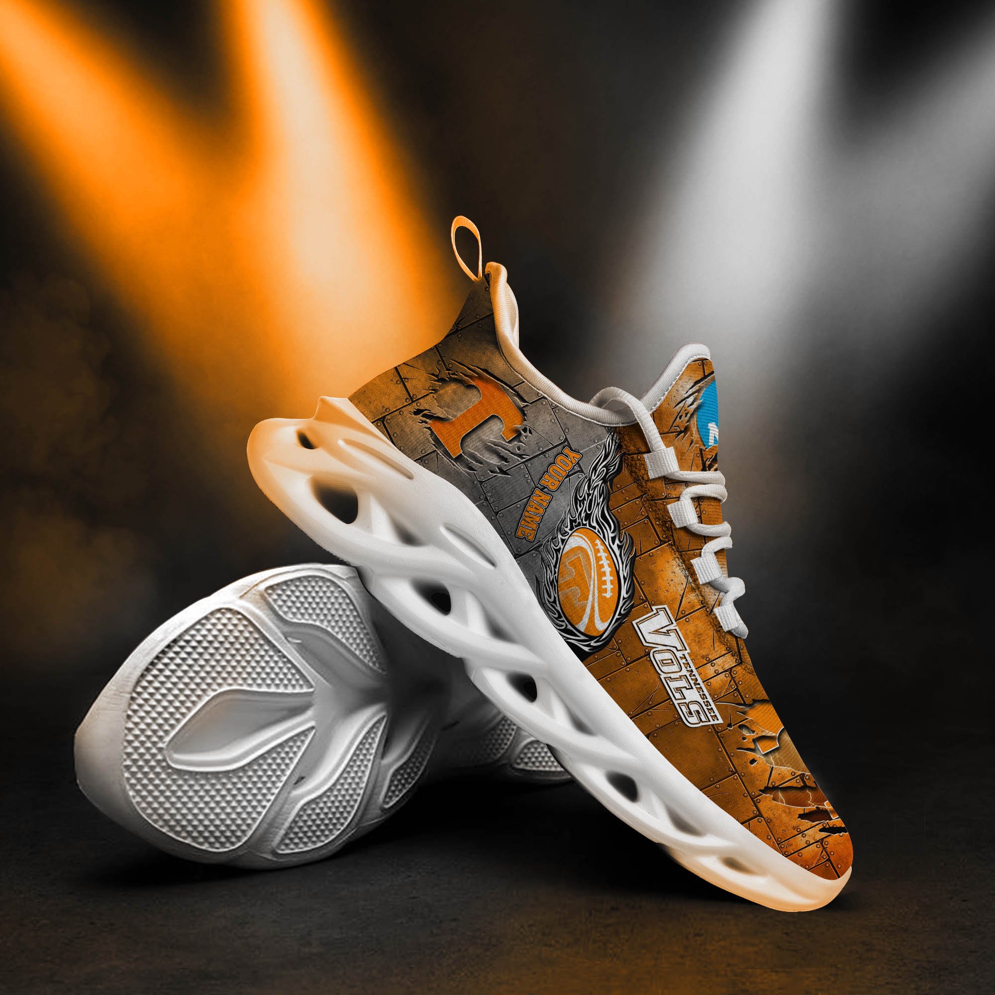 Tennessee Volunteers Black Max Soul Shoes 2026 Versions, White Max Soul Shoes Custom Your Name PH879