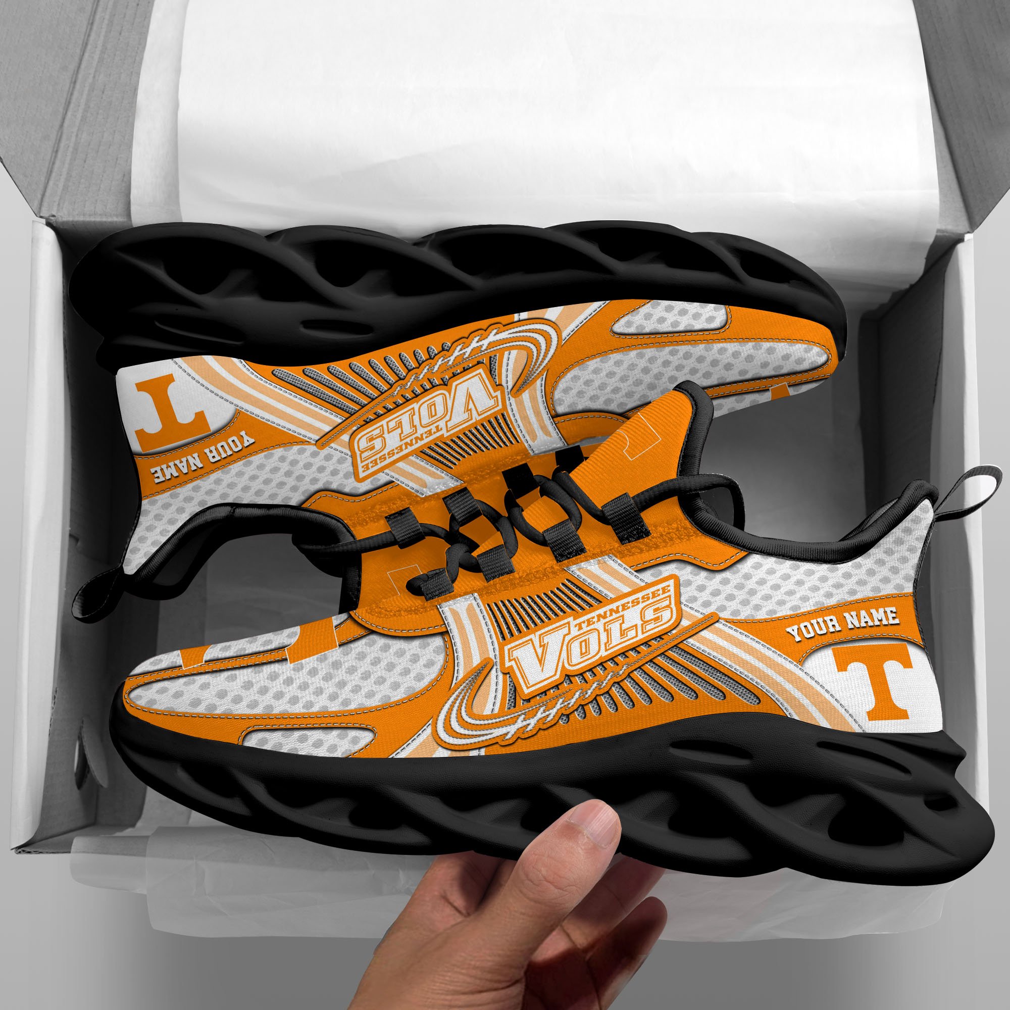 Tennessee Volunteers Clunky Sneakers Custom Your Name, Sport Sneakers, Sport Gifts For Fan, Gifts For Him