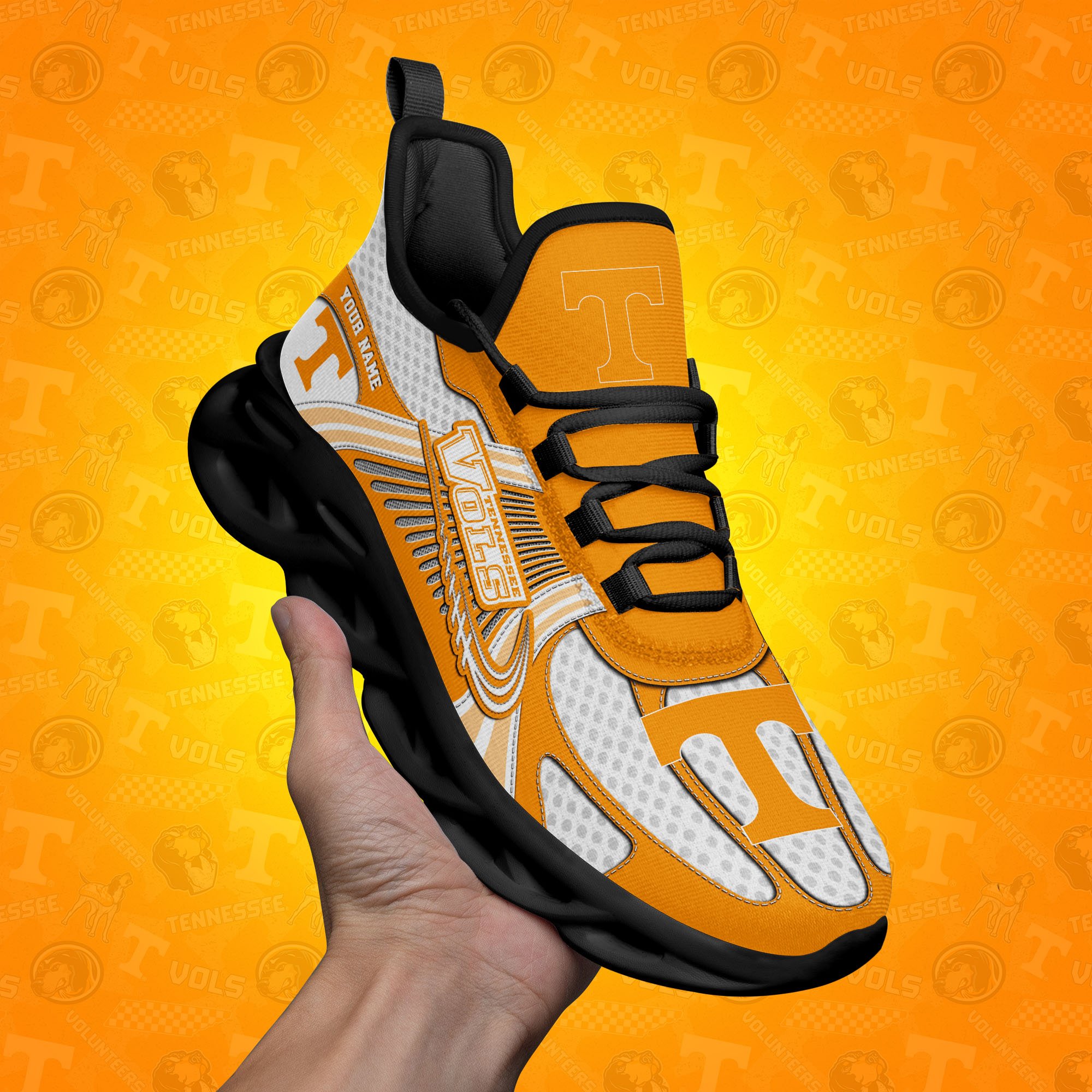 Tennessee Volunteers Clunky Sneakers Custom Your Name, Sport Sneakers, Sport Gifts For Fan, Gifts For Him